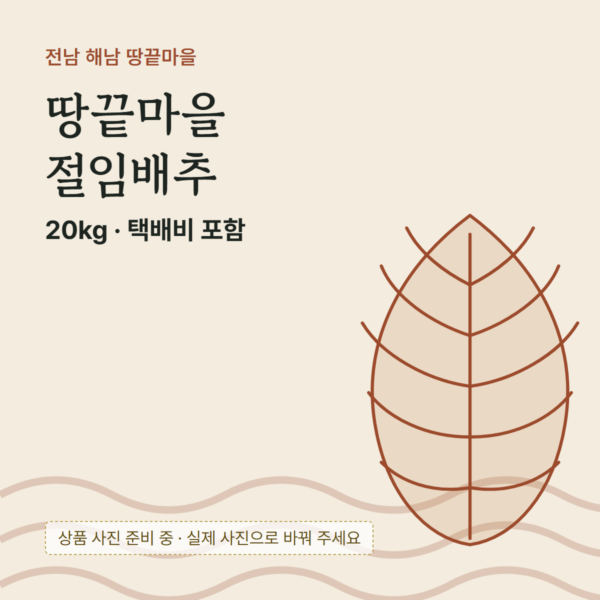 전남 해남 땅끝마을 절임배추 20kg